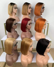 Load image into Gallery viewer, Bob wigs 100%human hair