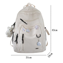 Load image into Gallery viewer, Fashion Big Student Backpack NEW Badge Rucksack Girls School Bag High Capacity Women Backpack Female Cute Leisure Travel Mochila