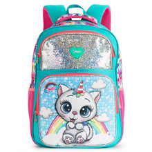 Load image into Gallery viewer, Sequins Girls Unicorn Backpack Girl Large Capacity Mermaid Cartoon Back Pack Children Light Shoulders Bag Princess Schoolbags