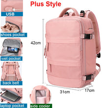 Load image into Gallery viewer, 17 Inch USB Gym Bag Dry Wet Backpack Female Girl Backpacks Women Nylon Shoulder Bag Student Schoolbag Laptop School Bag X137A