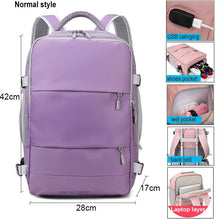 Load image into Gallery viewer, 17 Inch USB Gym Bag Dry Wet Backpack Female Girl Backpacks Women Nylon Shoulder Bag Student Schoolbag Laptop School Bag X137A