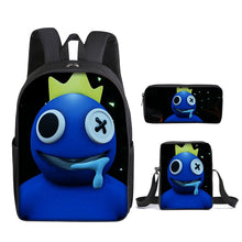 Load image into Gallery viewer, Rainbow Friends Backpack Colorful Boys Girls School Bags Capacity School Students Boys Girls Anime Cartoon Waterproof Backpack