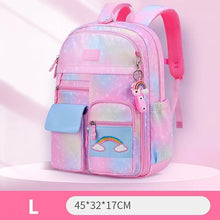 Load image into Gallery viewer, 2022 New Primary School Backpack Cute Colorful Bags for Girls Princess School Bags Waterproof Children Rainbow Series Schoolbags