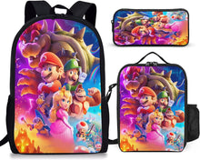 Load image into Gallery viewer, Mario Brothers 3D 3-Piece Backpack