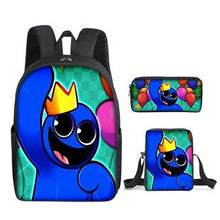 Load image into Gallery viewer, Rainbow Friends Backpack Colorful Boys Girls School Bags Capacity School Students Boys Girls Anime Cartoon Waterproof Backpack
