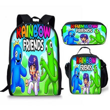Load image into Gallery viewer, Rainbow Friends Backpack Colorful Boys Girls School Bags Capacity School Students Boys Girls Anime Cartoon Waterproof Backpack