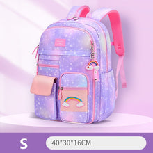 Load image into Gallery viewer, 2022 New Primary School Backpack Cute Colorful Bags for Girls Princess School Bags Waterproof Children Rainbow Series Schoolbags