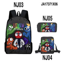 Load image into Gallery viewer, Rainbow Friends Backpack Colorful Boys Girls School Bags Capacity School Students Boys Girls Anime Cartoon Waterproof Backpack