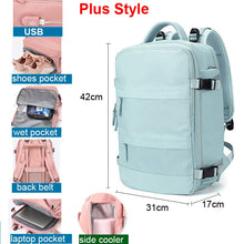 Load image into Gallery viewer, 17 Inch USB Gym Bag Dry Wet Backpack Female Girl Backpacks Women Nylon Shoulder Bag Student Schoolbag Laptop School Bag X137A
