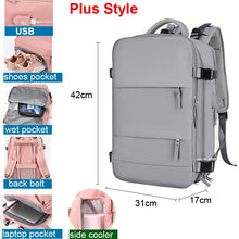 Load image into Gallery viewer, 17 Inch USB Gym Bag Dry Wet Backpack Female Girl Backpacks Women Nylon Shoulder Bag Student Schoolbag Laptop School Bag X137A