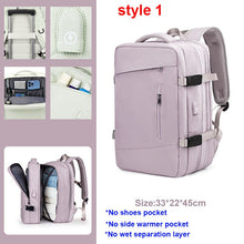 Load image into Gallery viewer, 17 Inch USB Gym Bag Dry Wet Backpack Female Girl Backpacks Women Nylon Shoulder Bag Student Schoolbag Laptop School Bag X137A