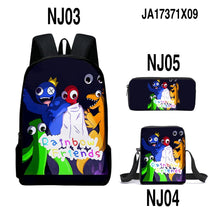 Load image into Gallery viewer, Rainbow Friends Backpack Colorful Boys Girls School Bags Capacity School Students Boys Girls Anime Cartoon Waterproof Backpack