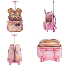 Load image into Gallery viewer, 3 in 1 Rolling Backpack Sequin