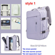Load image into Gallery viewer, 17 Inch USB Gym Bag Dry Wet Backpack Female Girl Backpacks Women Nylon Shoulder Bag Student Schoolbag Laptop School Bag X137A