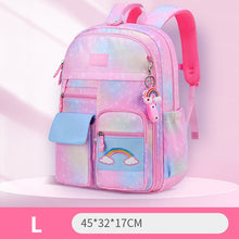 Load image into Gallery viewer, 2022 New Primary School Backpack Cute Colorful Bags for Girls Princess School Bags Waterproof Children Rainbow Series Schoolbags