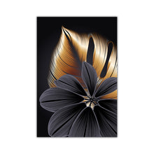 Load image into Gallery viewer, Toile abstraite de luxe, fleur, feuille, peinture murale