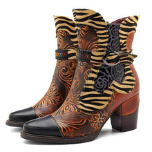 Load image into Gallery viewer, Socofy – bottines en cuir véritable