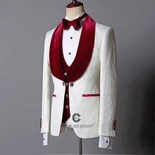 Load image into Gallery viewer, smoking 4 pièces Blazer velours revers