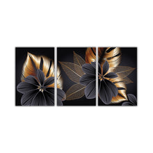 Load image into Gallery viewer, Toile abstraite de luxe, fleur, feuille, peinture murale