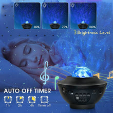 Load image into Gallery viewer, rojecteur LED ciel étoilé galaxie veilleuse USB Bluetooth lecteur de musique enfants adultes chambre/fête lampe de Projection romantique cadeaux
