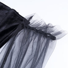 Load image into Gallery viewer, robe Lolita en maille noire transparente