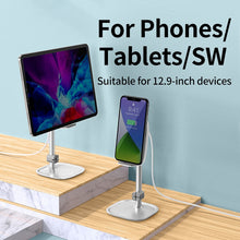 Load image into Gallery viewer, support de bureau réglable pour chargeur sans fil Qi 15W