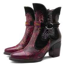 Load image into Gallery viewer, Socofy – bottines en cuir véritable