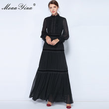 Load image into Gallery viewer, robe de styliste en dentelle froncée et épissée
