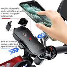 Load image into Gallery viewer, Support de téléphone portable pour moto, chargeur sans fil 15W