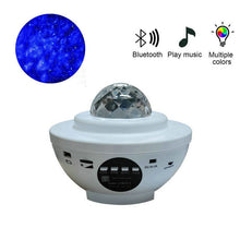 Load image into Gallery viewer, rojecteur LED ciel étoilé galaxie veilleuse USB Bluetooth lecteur de musique enfants adultes chambre/fête lampe de Projection romantique cadeaux