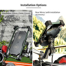 Load image into Gallery viewer, Support de téléphone portable pour moto, chargeur sans fil 15W