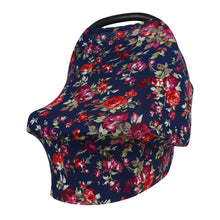 Load image into Gallery viewer, Newborn Breastfeeding Scarf Multi-Function 5 in 1 Baby Stroller Cover High Chair Cover Striped Baby Car Seat Cover Canopy