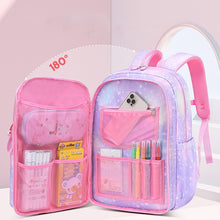 Load image into Gallery viewer, 2022 New Primary School Backpack Cute Colorful Bags for Girls Princess School Bags Waterproof Children Rainbow Series Schoolbags
