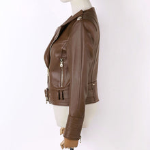 Load image into Gallery viewer, véritable veste en cuir pour femmes