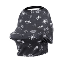Load image into Gallery viewer, Newborn Breastfeeding Scarf Multi-Function 5 in 1 Baby Stroller Cover High Chair Cover Striped Baby Car Seat Cover Canopy