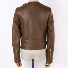 Load image into Gallery viewer, véritable veste en cuir pour femmes