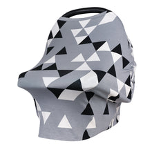 Load image into Gallery viewer, Newborn Breastfeeding Scarf Multi-Function 5 in 1 Baby Stroller Cover High Chair Cover Striped Baby Car Seat Cover Canopy