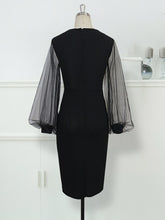 Load image into Gallery viewer, Robe dame moulante manche transparente