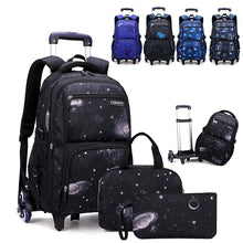 Load image into Gallery viewer, Star roller backpack set + lunch bag + pencil case