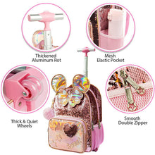 Load image into Gallery viewer, 3 in 1 Rolling Backpack Sequin