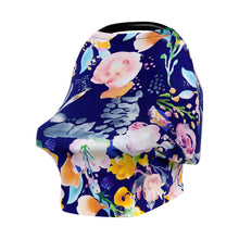 Load image into Gallery viewer, Newborn Breastfeeding Scarf Multi-Function 5 in 1 Baby Stroller Cover High Chair Cover Striped Baby Car Seat Cover Canopy