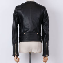 Load image into Gallery viewer, véritable veste en cuir pour femmes