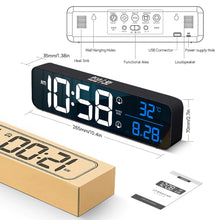Load image into Gallery viewer, LED digital alarm clock