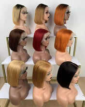 Load image into Gallery viewer, Bob wigs 100%human hair
