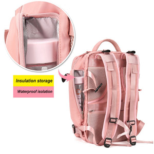 17 Inch USB Gym Bag Dry Wet Backpack Female Girl Backpacks  Women Nylon Shoulder Bag Student Schoolbag Laptop School Bag X137A