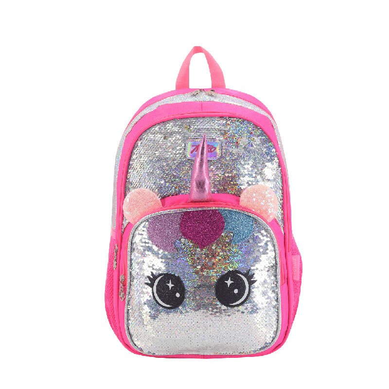 Sequins Girls Unicorn Backpack Girl Large Capacity Mermaid Cartoon Back Pack Children Light Shoulders Bag Princess Schoolbags