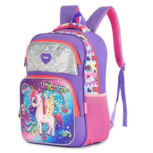 Load image into Gallery viewer, Sequins Girls Unicorn Backpack Girl Large Capacity Mermaid Cartoon Back Pack Children Light Shoulders Bag Princess Schoolbags
