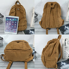 Load image into Gallery viewer, Girl Fabric School Bag New Fashion College Student Vintage Women Backpack Canvas Female Laptop Bag Travel Kawaii Ladies Backpack
