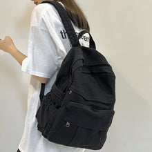 Load image into Gallery viewer, Girl Fabric School Bag New Fashion College Student Vintage Women Backpack Canvas Female Laptop Bag Travel Kawaii Ladies Backpack
