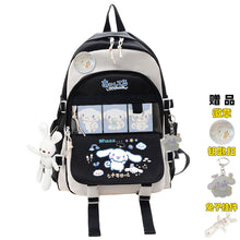 Load image into Gallery viewer, Anime Sanrio Plush Toy Cinnamoroll Backpack Children Girl Boy Black Blue Schoolbag Kawaii Student School Bag Computer Large Gift
